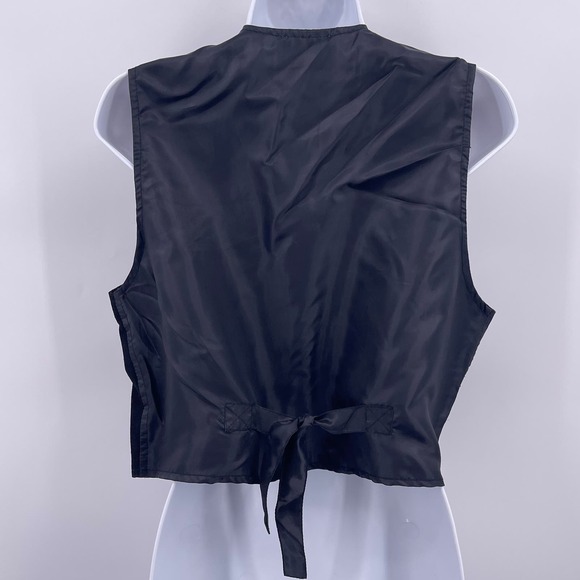 Vintage 1996 Warner Bros Sz S Looney Tunes TWEETY Bird Vest Black Leather Suede - Picture 3 of 7